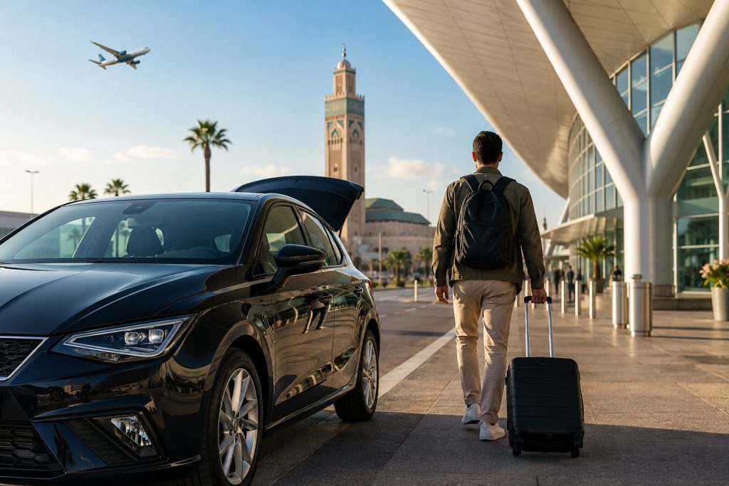 Louer une voiture à l&rsquo;aéroport de Casablanca (CMN) : Évitez les files d&rsquo;attente des taxis